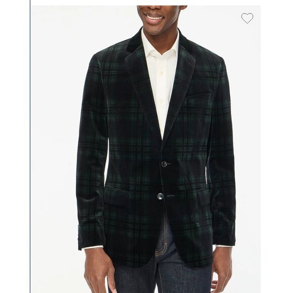J. Crew Factory Other - J.Crew Mens $398 Slim-fit Thompson plaid velvet blazer Size 40R CD648